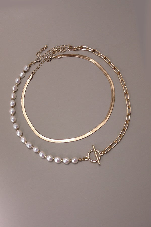 PEARL LAYERED NECKLACE
