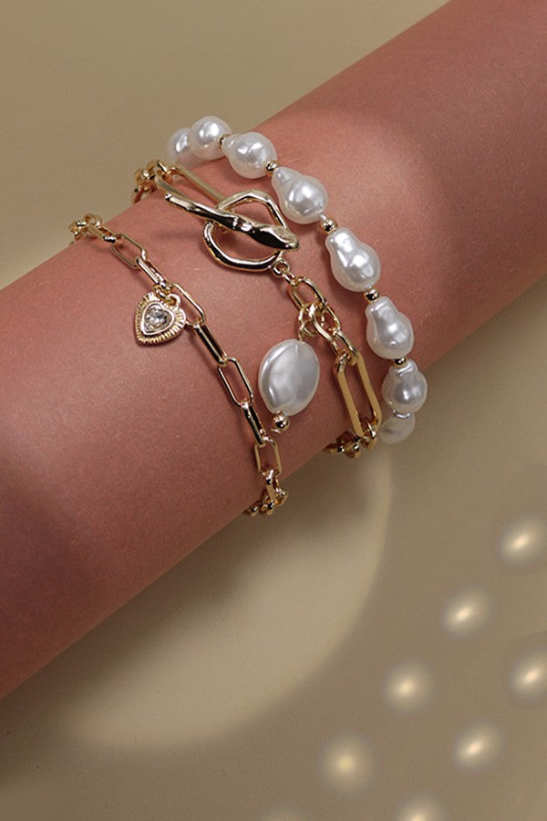 THREE ROW BRACELET