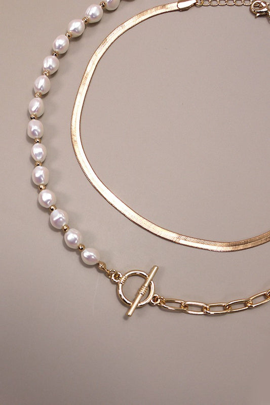 PEARL LAYERED NECKLACE