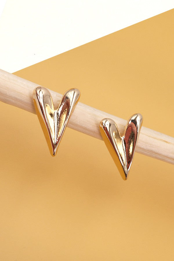 GOLD HEART EARRINGS